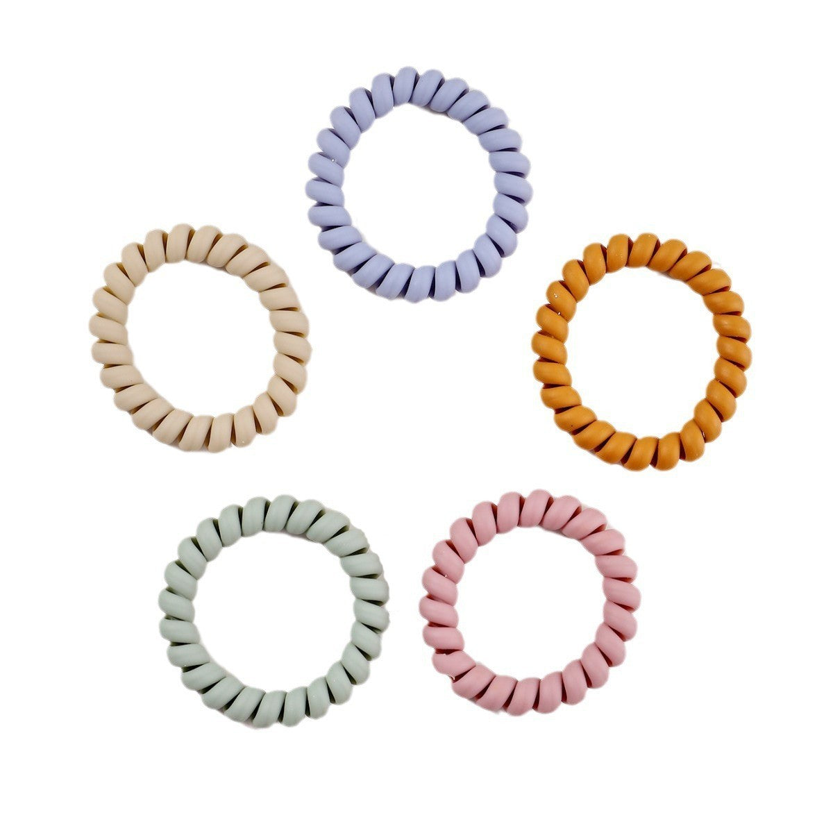 Wholesale telephone line high elastic simple high-grade seamless hair rope